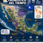 Pronostican chubascos y lluvias fuertes en la mayor parte de la República Mexicana
